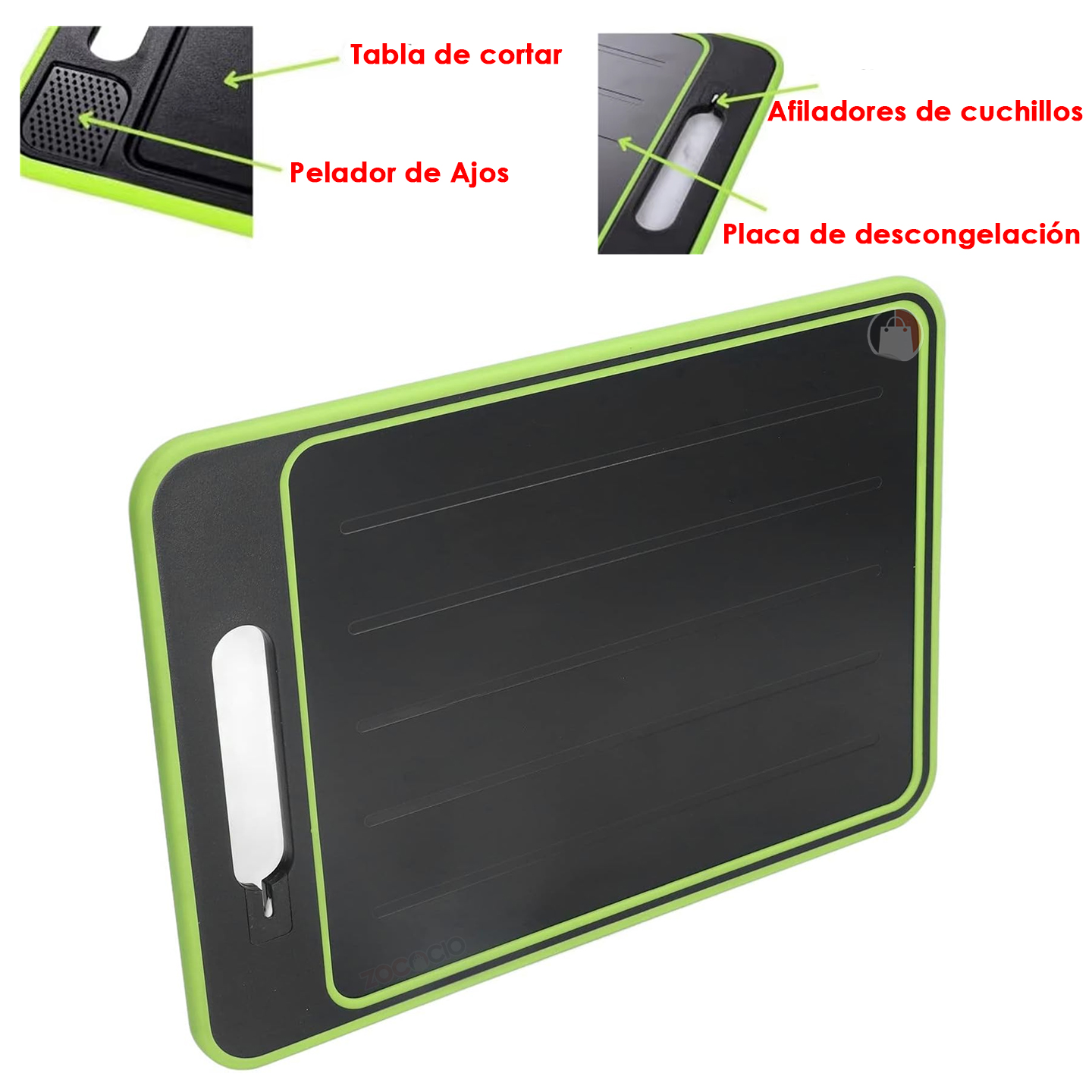 Miniatura 5 de Tabla Para Picar 4 En 1 Corte Descongela